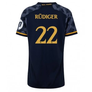 Real Madrid Antonio Rudiger #22 Gostujuci Dres za Ženska 2023-24 Kratak Rukavima